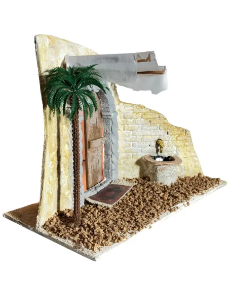 Ambientazione orientale con fontana funzionante per statue da 10-12 cm