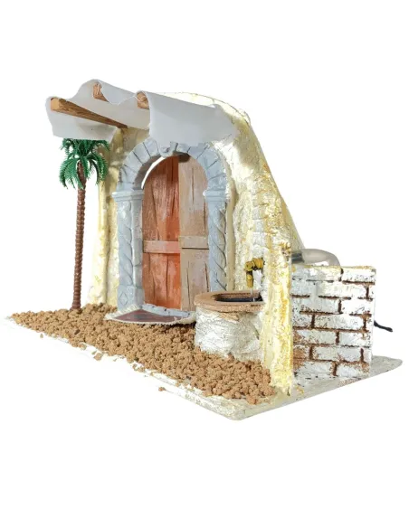 Ambientazione orientale con fontana funzionante per statue da 10-12 cm