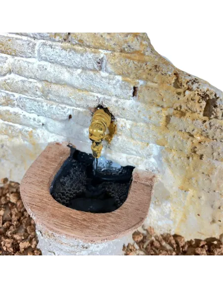 Ambientazione orientale con fontana funzionante per statue da 10-12 cm