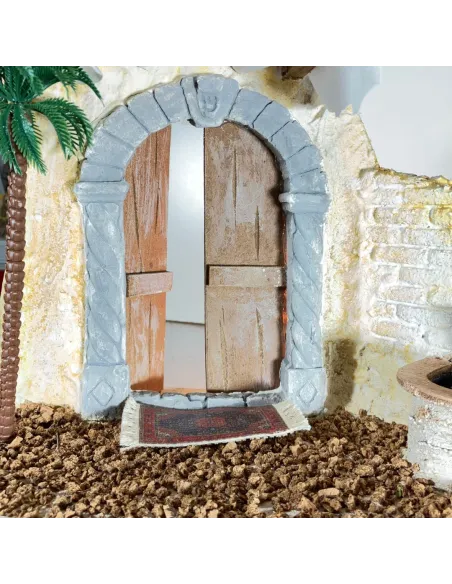 Ambientazione orientale con fontana funzionante per statue da 10-12 cm