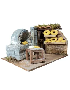 Ambientazione con forno e pane per statue da 8-10 cm