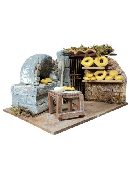 Ambientazione con forno e pane per statue da 8-10 cm