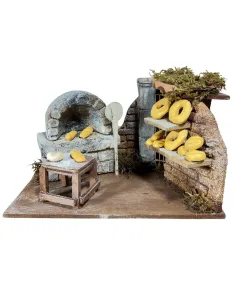 Ambientazione con forno e pane per statue da 8-10 cm 2