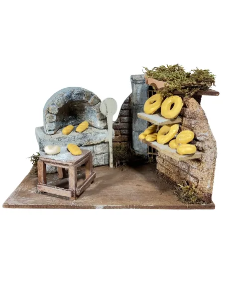 Ambientazione con forno e pane per statue da 8-10 cm