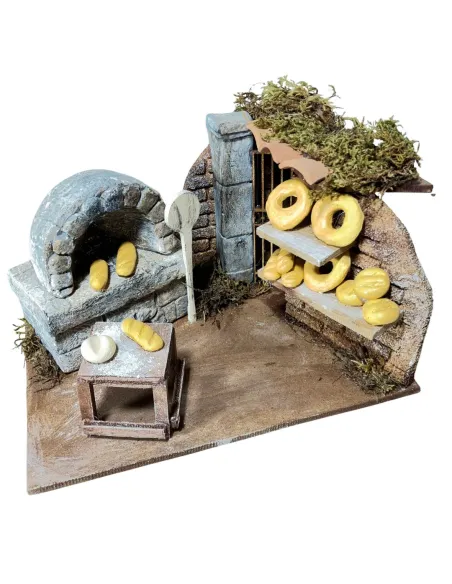 Ambientazione con forno e pane per statue da 8-10 cm
