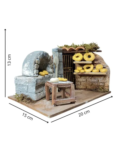 Ambientazione con forno e pane per statue da 8-10 cm
