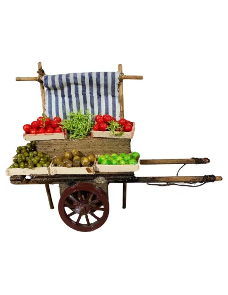 Wooden Cart with Fruit and Vegetables for 8–10 cm Nativity Figures