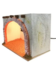 Palestinian Arched Setting with Light for 8–10 cm Nativity Figures 2