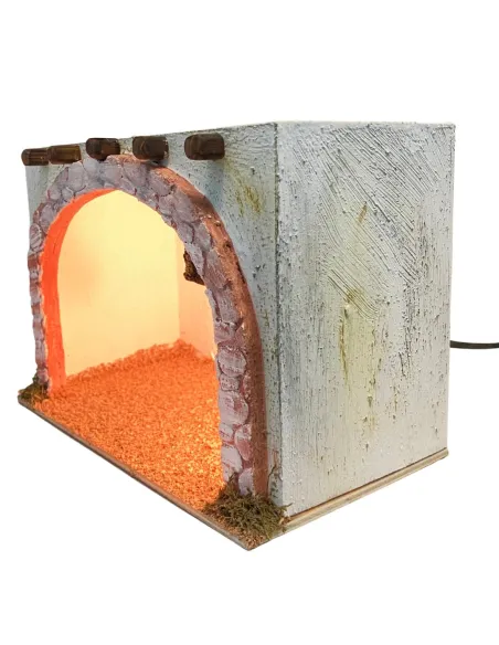 Palestinian Arched Setting with Light for 8–10 cm Nativity Figures