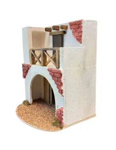 Ambientazione palestinese con arco e terrazza per statue da 6 cm