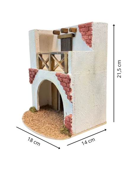 Ambientazione palestinese con arco e terrazza per statue da 6 cm