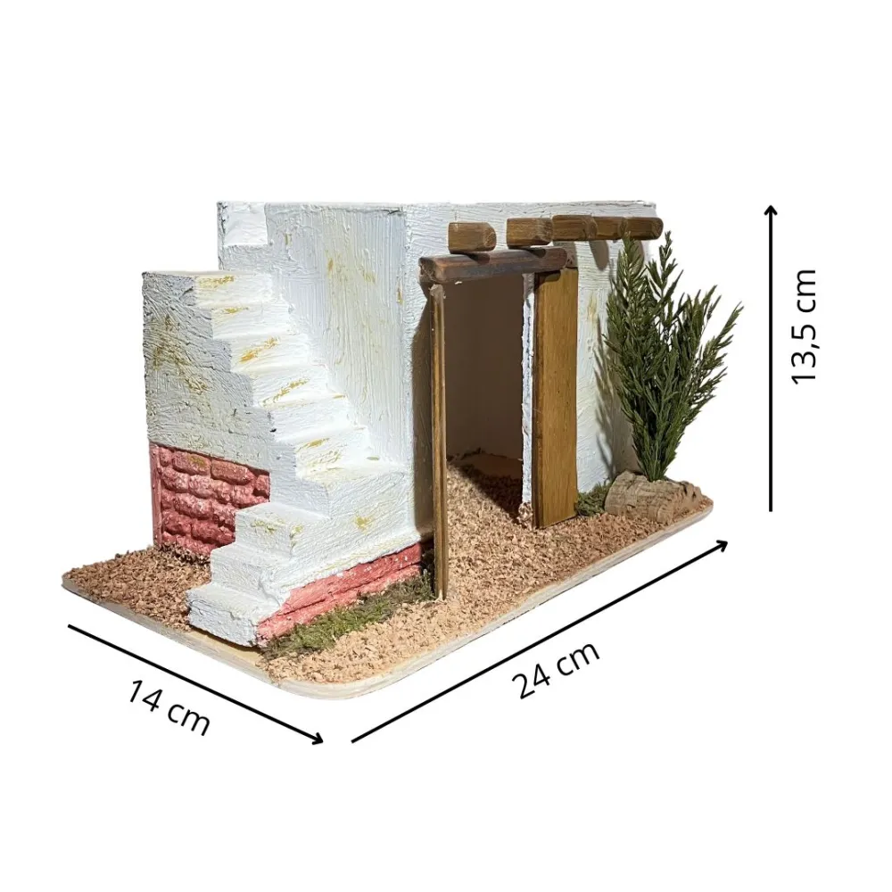 Palestinian Setting with Stairs and Terrace for 8–10 cm Nativity Figures