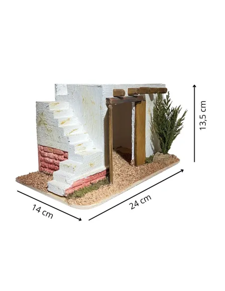 Ambientazione palestinese con scale e terrazza per statue da 8-10 cm