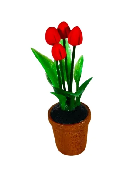 Set 6 vasi con fiori per statue da 20 cm