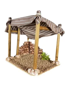Palestinian Fabric and Plaster Tent for 8–10 cm Nativity Figures 2