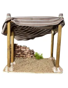 Tenda palestinese in stoffa e gesso per statue da 8-10 cm