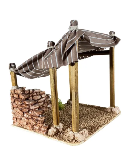 Palestinian Fabric and Plaster Tent for 8–10 cm Nativity Figures