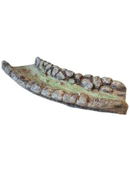 Tratto di fiume con curva a destra componibile in resina