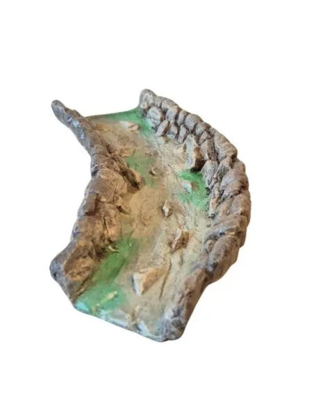 Modular Left-Curved River Section in Resin