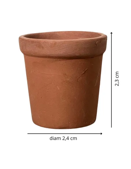 Vaso in terracotta per statue da 15-20 cm