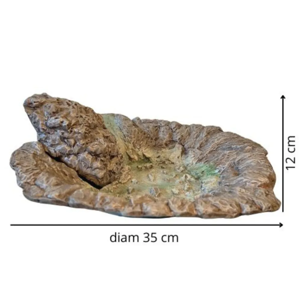 Lago completo di pompa e tubo diam 35 cm in resina