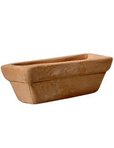 Vaso lungo in terracotta per statue da 20 cm