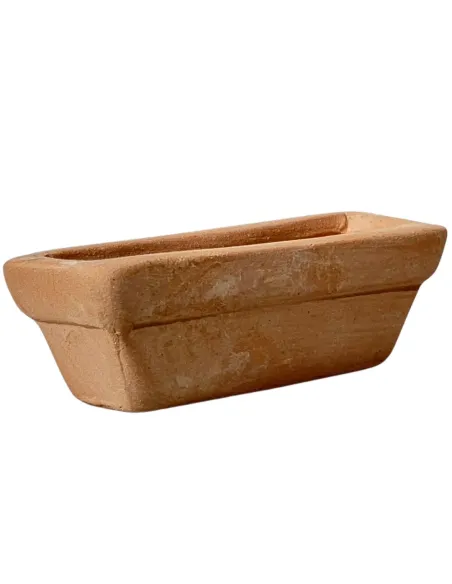 Vaso lungo in terracotta per statue da 20 cm