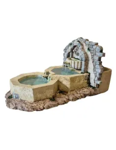 Fontana a tripla vasca esagonale in resina per statue da 12-15 cm 2