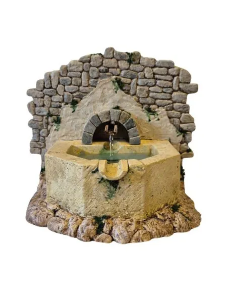 Fontana esagonale in resina per statue da 12-15 cm