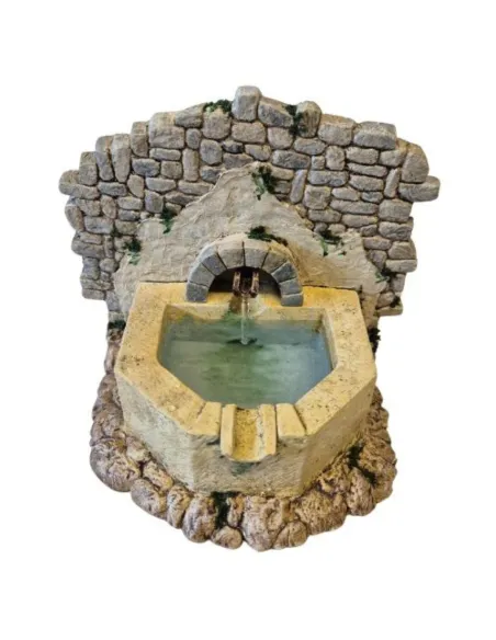 Fontana esagonale in resina per statue da 12-15 cm