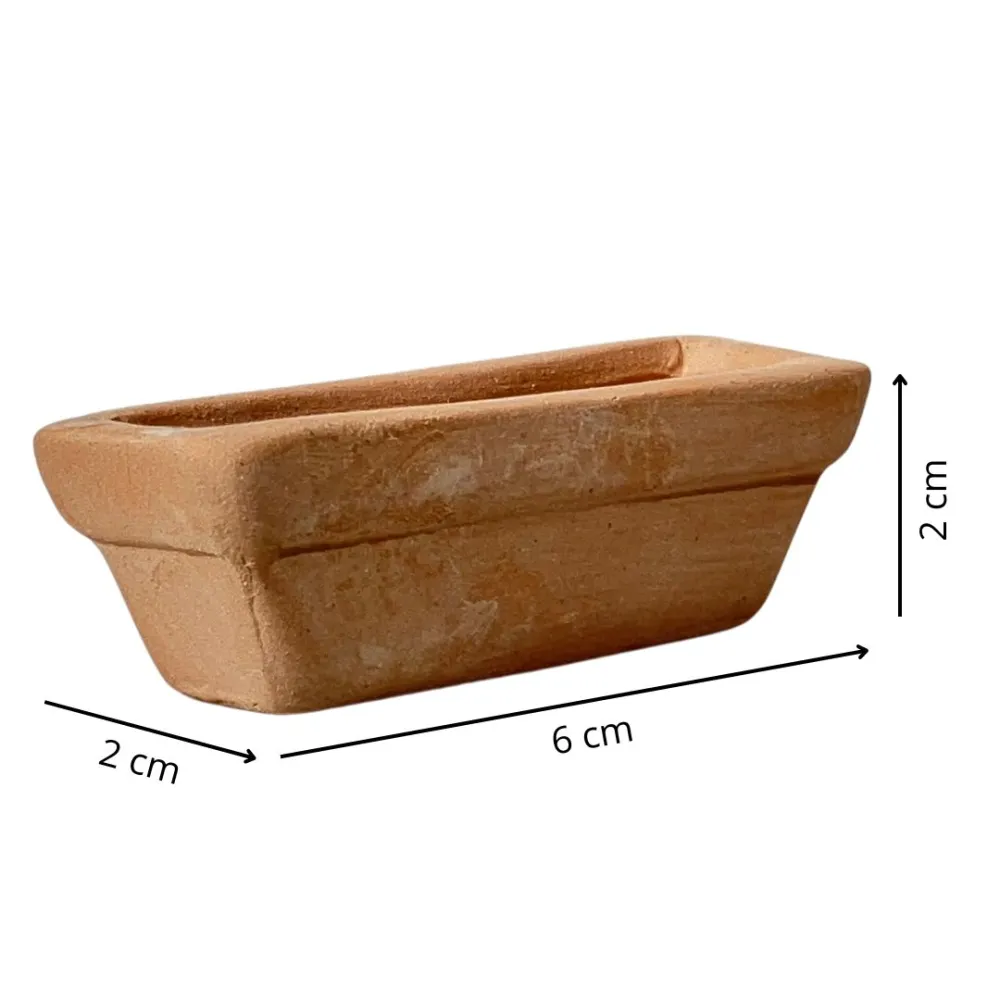 Long Terracotta Planter for 20 cm Nativity Figures