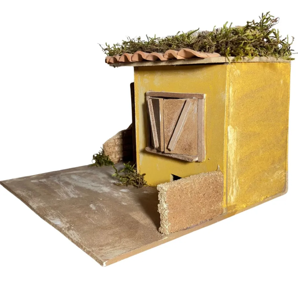 Wooden and Cork Tavern Setting for 10 cm Nativity Figures
