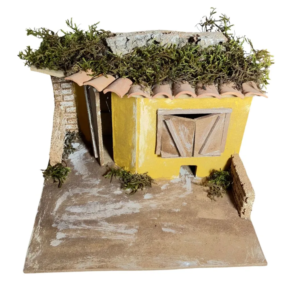 Wooden and Cork Tavern Setting for 10 cm Nativity Figures