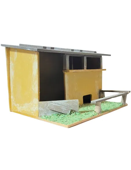 Ambientazione stalla in legno per statue da 10 cm