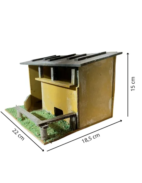 Ambientazione stalla in legno per statue da 10 cm