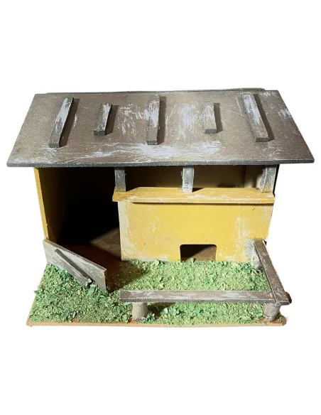 Ambientazione stalla in legno per statue da 10 cm