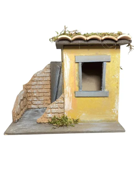 Wooden and Cork House for 10 cm Nativity Figures