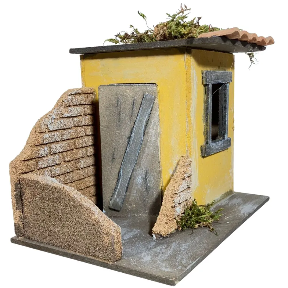 Wooden and Cork House for 10 cm Nativity Figures