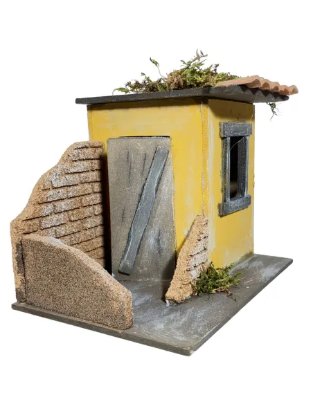 Wooden and Cork House for 10 cm Nativity Figures