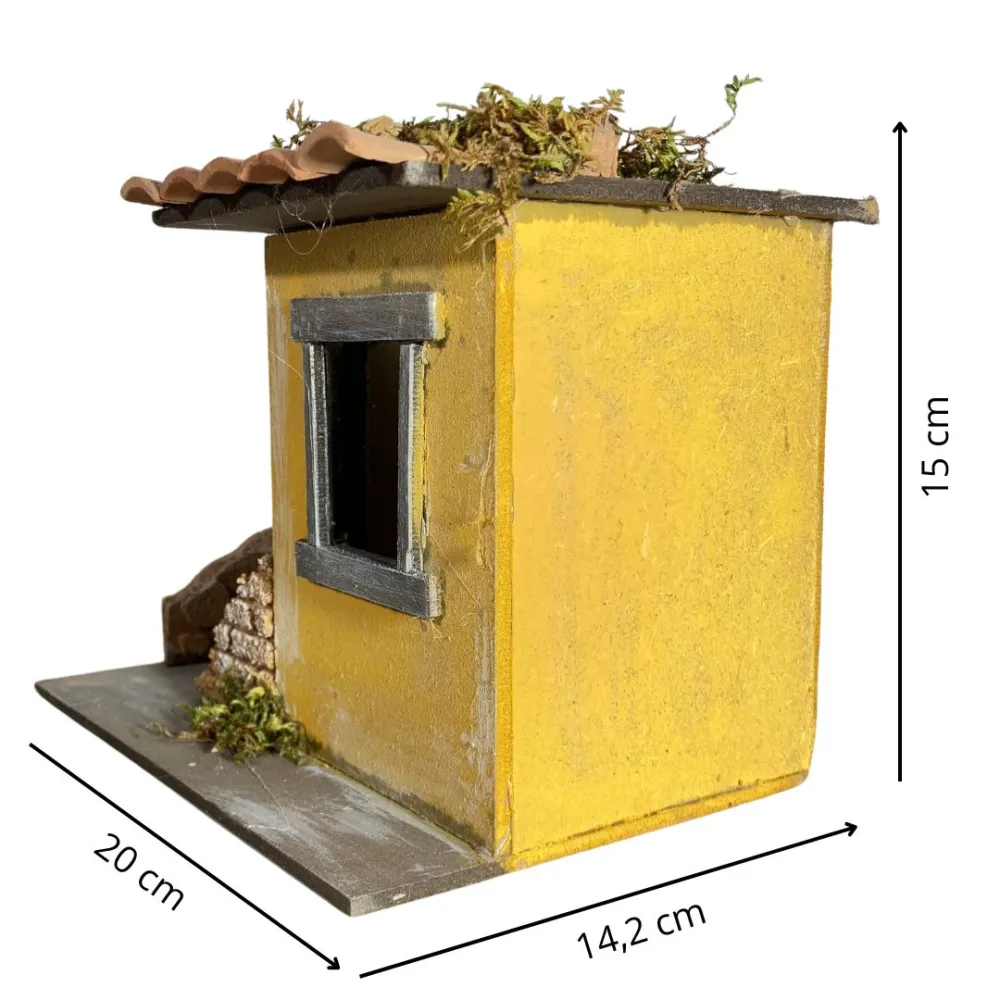 Wooden and Cork House for 10 cm Nativity Figures