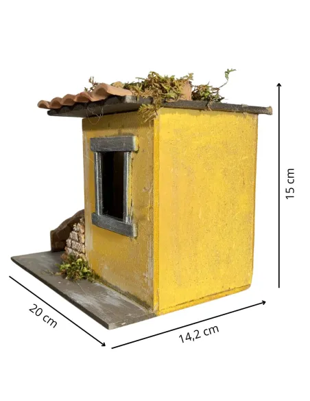 Casa in legno e sughero per statue da 10 cm