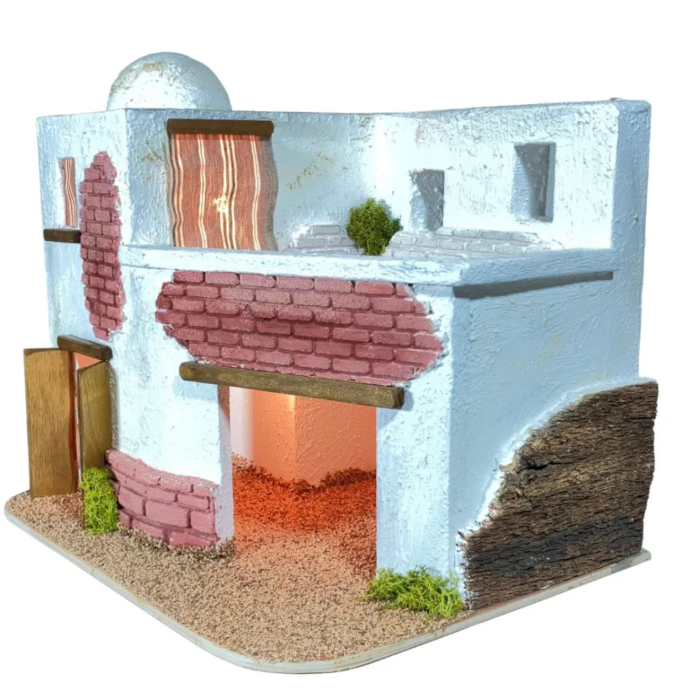 Palestinian Setting with Lights for 8–10 cm Nativity Figures