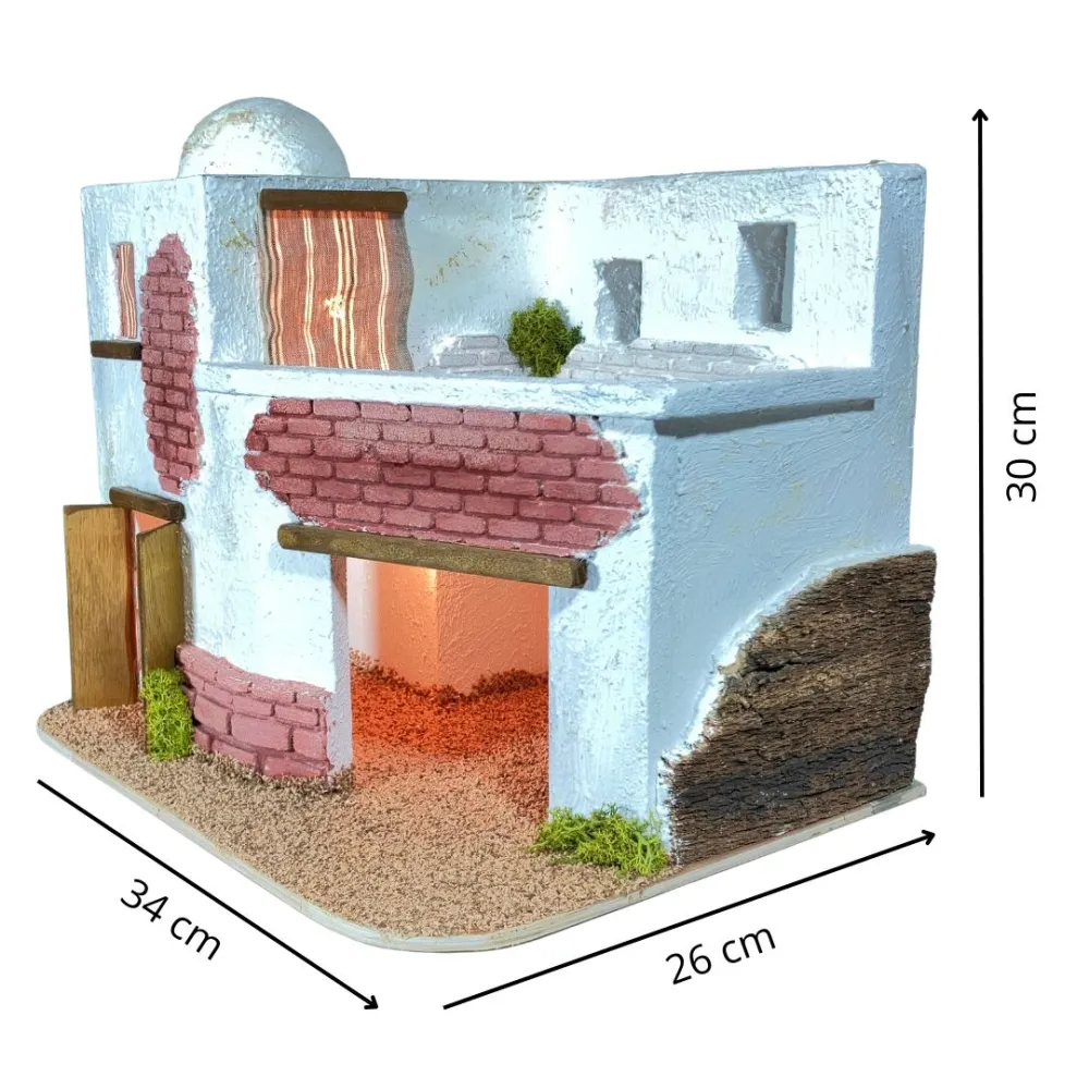 Palestinian Setting with Lights for 8–10 cm Nativity Figures