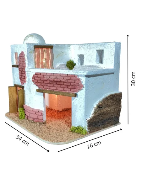 Palestinian Setting with Lights for 8–10 cm Nativity Figures