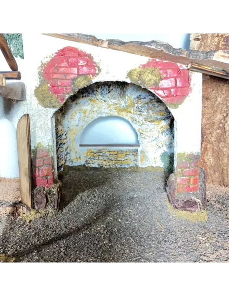 Ambientazione orientale in sughero, legno e gesso per statue da 10-12 cm