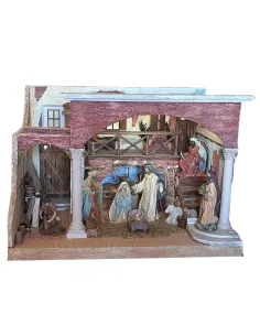 Presepe popolare adorazione dei magi 30 cm 2