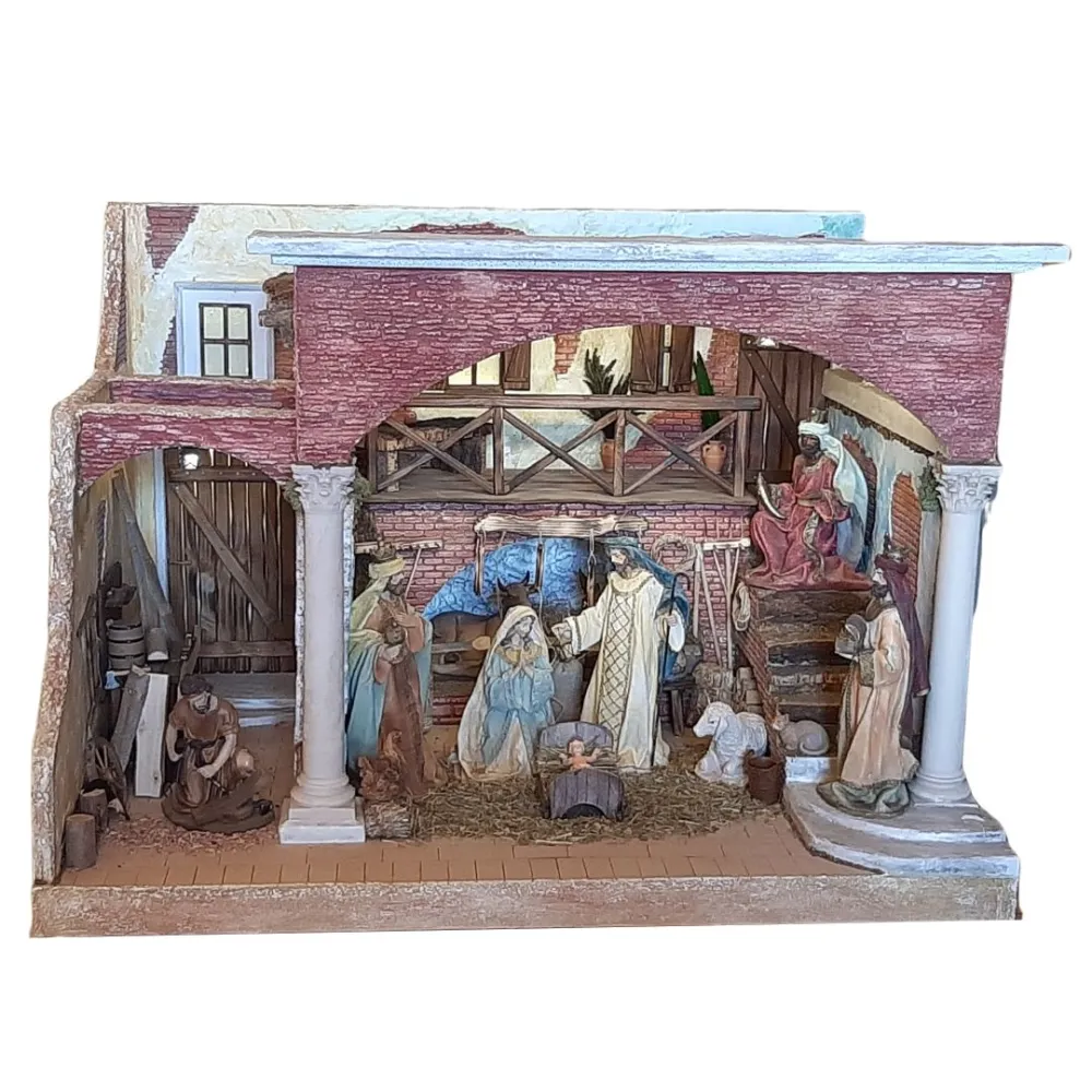 Traditional Nativity Scene with the Adoration of the Wise Men for 30 cm Nativity Figures