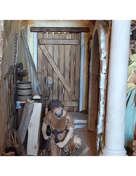 Presepe popolare adorazione dei magi 30 cm