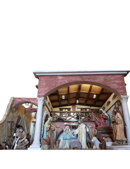 Presepe popolare adorazione dei magi 30 cm