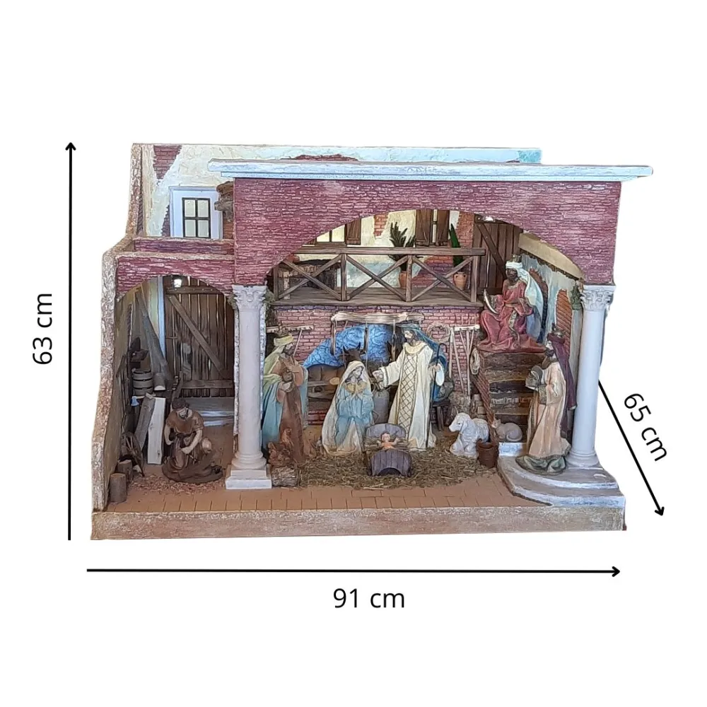 Traditional Nativity Scene with the Adoration of the Wise Men for 30 cm Nativity Figures